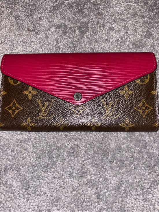 Louis Vuitton Handbags - Louis Vuitton Monogram Wallet with Fuchsia Leather Flap